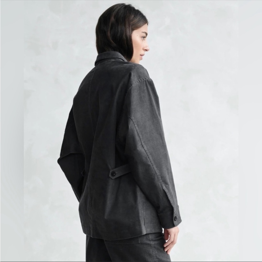 Jenni Kayne Corduroy Jacket Gray Washed Black S - Picture 4 of 14
